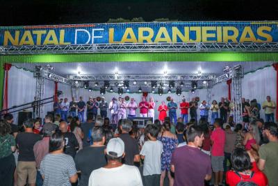 Centenas de pessoas acompanharam a Abertura do Natal em Laranjeiras do Sul